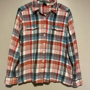 Patagonia Plaid Button-Down Shirt in Blue, pink 100% organic cotton